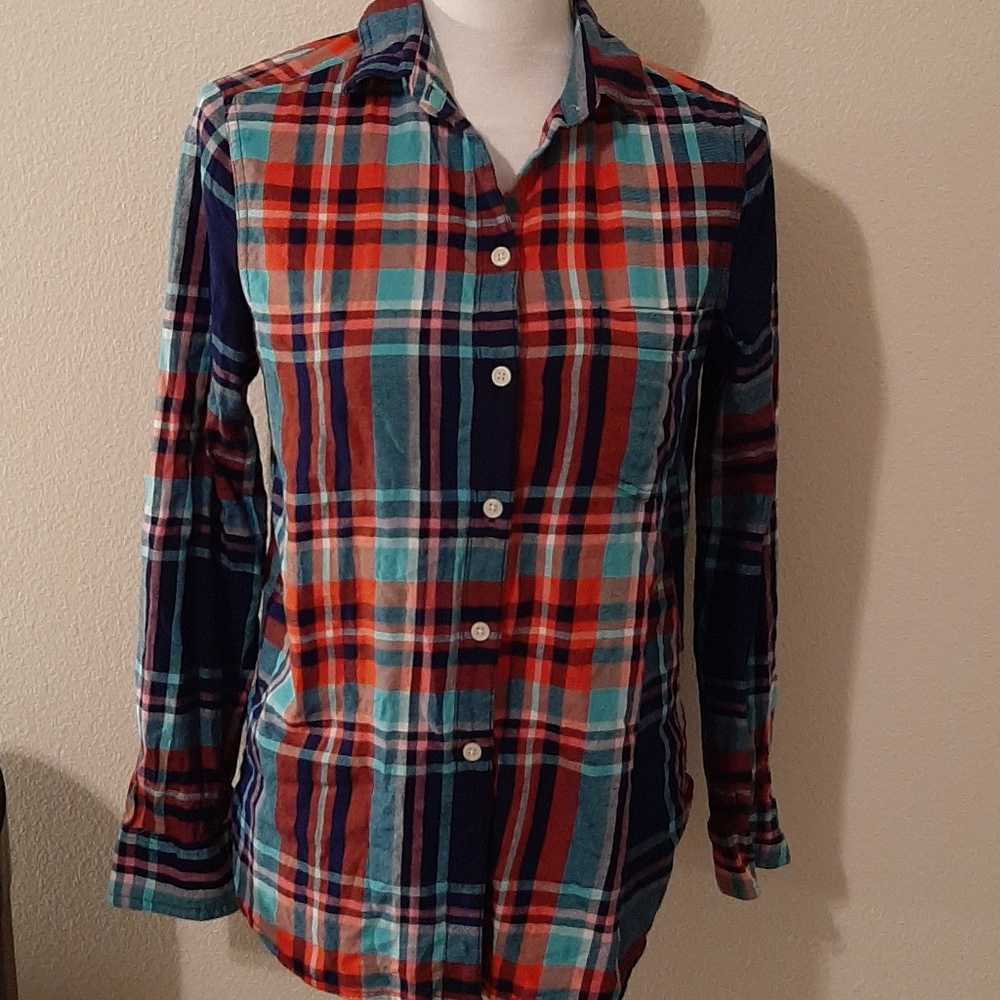 Old Navy S plaid shirt small EUC